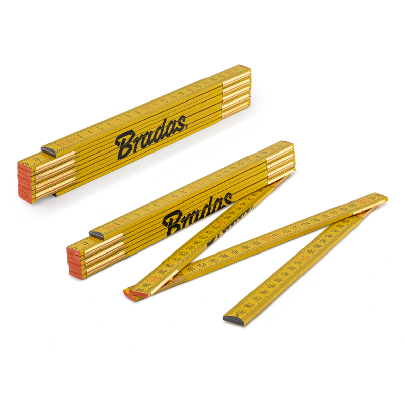 MEDINĖ sulankstoma liniuotė 2 m -DIY-MFW21YL/S