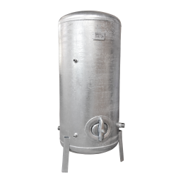 150 l vertikalus cinkuotas bakas su priedais