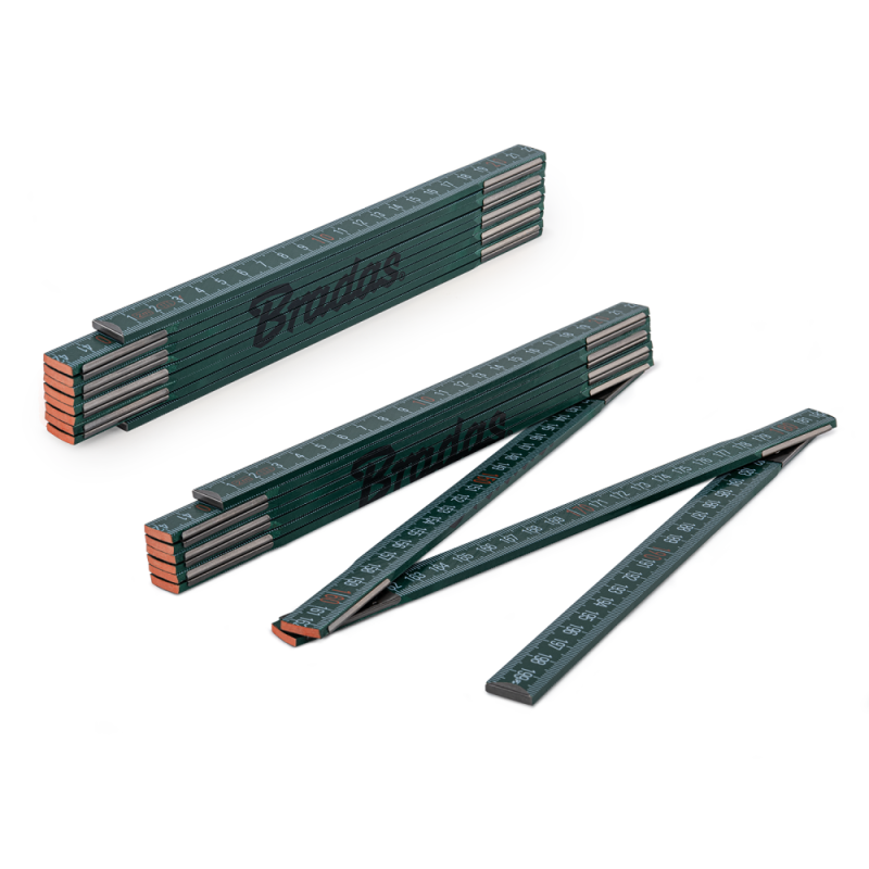 MEDINĖ sulankstoma liniuotė 2 m -DIY-MFW21GR/S