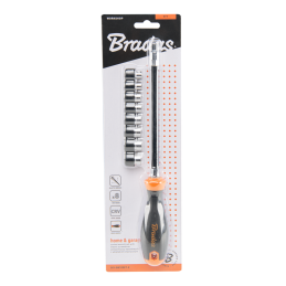 Lizdinių raktų rinkinys su lanksčiu atsuktuvu 5-12/270mm -DIY-SW10SET-E