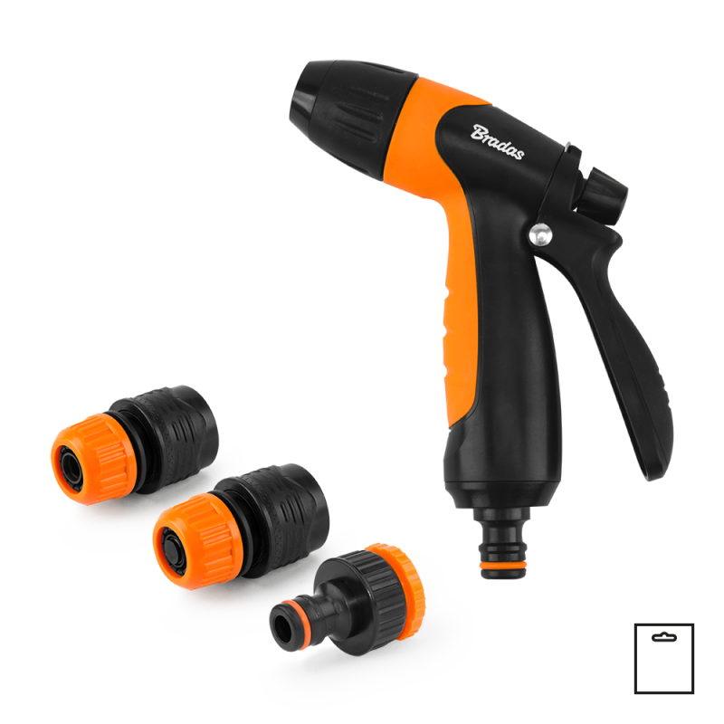 BLACK LINE reguliuojamo dydžio pistoletas su tvirtinimo detalėmis - rinkinys -ECO-2066SET