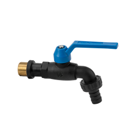 Rutulinis maišytuvas 1/2'' BLACK RAVEN GZ 3/4'' NAILONAS / ŽALVARIS -GTBR01234NB