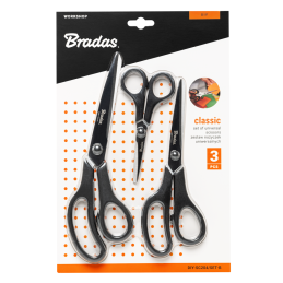 CLASSIC universalių žirklių rinkinys, 3 vnt. -DIY-SC204/SET-B