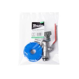 Komplektas - IBC veržlė S60x6, čiaupas su išleidimo anga GZ 3/4", žarnos kamštis 1/2" ir nipelis -IBCS60-KK04123413Z