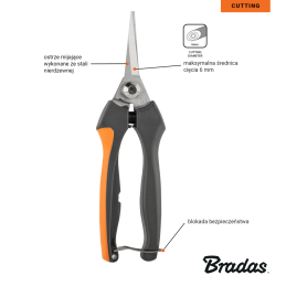 V serijos tiesus genėtuvas, tiesus ašmenys, nerūdijantis plienas -KT-V1047