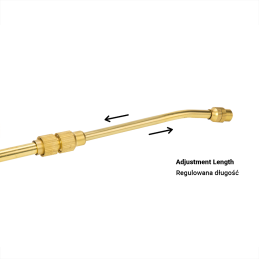 Žalvarinis teleskopinis ietis 55-81 cm su rankena -ASA01-5581