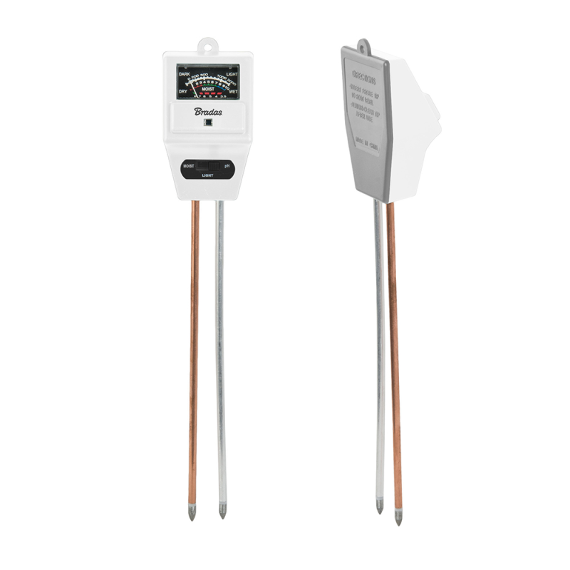 Dirvožemio rūgštingumo ir drėgmės matuoklis WHITE LINE, 3 funkcijos - SQUARE -WL-M14