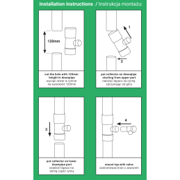 Lietaus vandens surinktuvas su vožtuvu - 90 mm / GRAFITAS -IBCLZ1-090-DGY