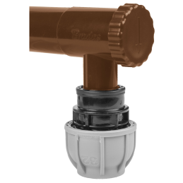 Lietaus vandens surinktuvas su vožtuvu - 90 mm / RUDAS -IBCLZ1-090-BR