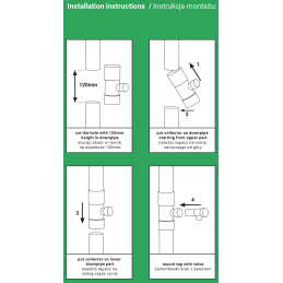Lietaus vandens surinktuvas su vožtuvu - 90 mm / RUDAS -IBCLZ1-090-BR