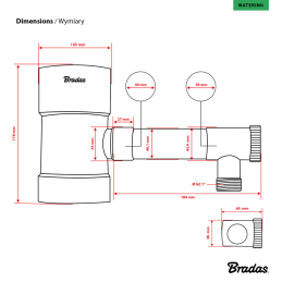 Lietaus vandens surinktuvas / gaudyklė su vožtuvu - 100 mm / GZ1 " PILKA -IBCLZ1-100