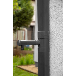 Lietaus vandens surinktuvas su vožtuvu - 100 mm / 1 colio išorinis sriegis - GRAFITAS -IBCLZ1-100-DGY