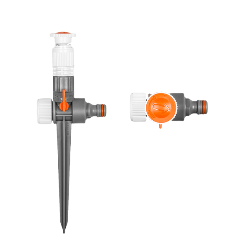 WHITE LINE reguliuojamas purkštuvas 0–360°, su vožtuvu, ant smaigalio -WL-Z08