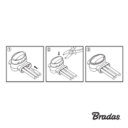 Gelio jungtis kabeliams, kurių maksimalus skersmuo yra 3,4 mm -LM-CG10/10L