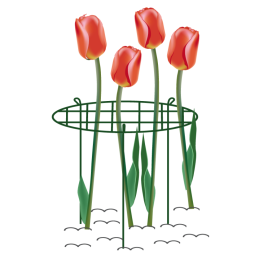 Žiedinė augalų atrama, 40 cm skersmens / 60 cm aukščio - tinklelio formos -TYRP14060S