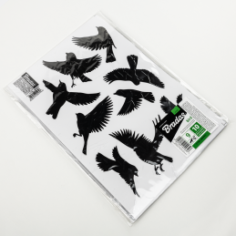 SCARE lipdukai nuo paukščių, maži, 9 vnt. - 10 lapų -CTRL-BR001