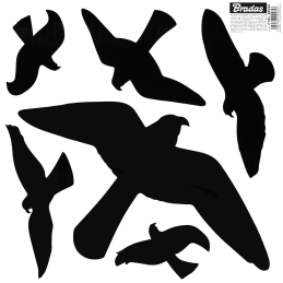 SCARE lipdukai nuo paukščių, dideli, 6 vnt. - 10 lapų -CTRL-BR002