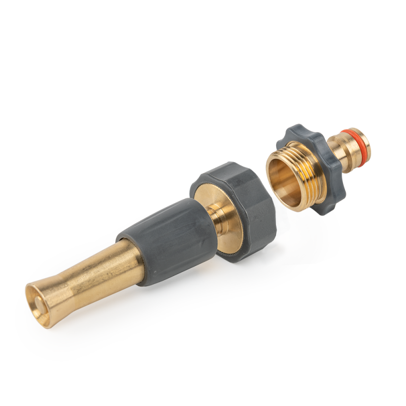 ŽALVARINIS SOFT reguliuojamas purškimo antgalis GW 3/4" su čiaupo jungtimi GZ 3/4" 10 cm -BR-S4711