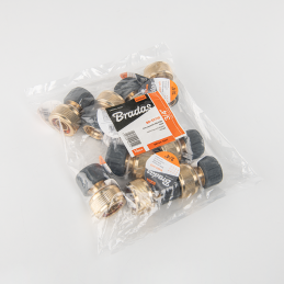 ŽALVARINĖ MINKŠTA 3/4" greito prijungimo jungtis su ribotuvu -BR-S2150