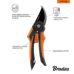 V SERIJOS sodo žirklės, SK5 plieninis ašmenys -KT-V1026