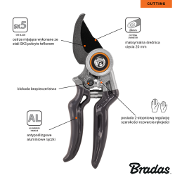 V serijos genėtuvas, slenkantis peilis, SK5 aliuminio plienas -KT-V1041