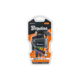 Šešiakampių raktų su rutuliniu antgaliu rinkinys HX 1,5-10 mm, 9 vnt. -DIY-HKB71-SH/B