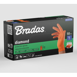 DIAMOND nitrilo apsauginės pirštinės, L dydis 8-9 -RWJNDOR9