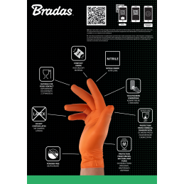 DIAMOND nitrilo apsauginės pirštinės XL dydis 9-10 -RWJNDOR10