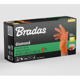 DIAMOND nitrilo apsauginės pirštinės XXL dydis 10-11 -RWJNDOR11