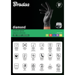 DIAMOND nitrilo apsauginės pirštinės, L dydis 8-9 -RWJNDBC9