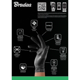DIAMOND nitrilo apsauginės pirštinės XXL dydis 10-11 -RWJNDBC11