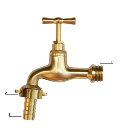 Čiaupas GZ 1/2", žarnos išleidimo anga 1/2". -GKK011213
