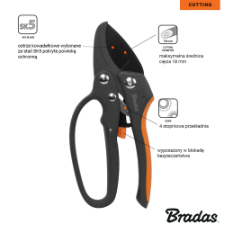 Genėjimo žirklės su 4 žingsnių mechanizmu -KT-V1025