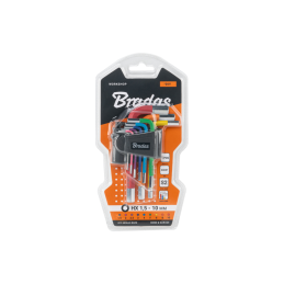 Šešiakampių šešiakampių raktų rinkinys 1,5–10 mm, 9 vnt. -DIY-HKH42-SH/B