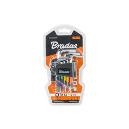 Šešiakampių šešiakampių raktų rinkinys 1,5–10 mm, 9 vnt. -DIY-HKH62-SH/B