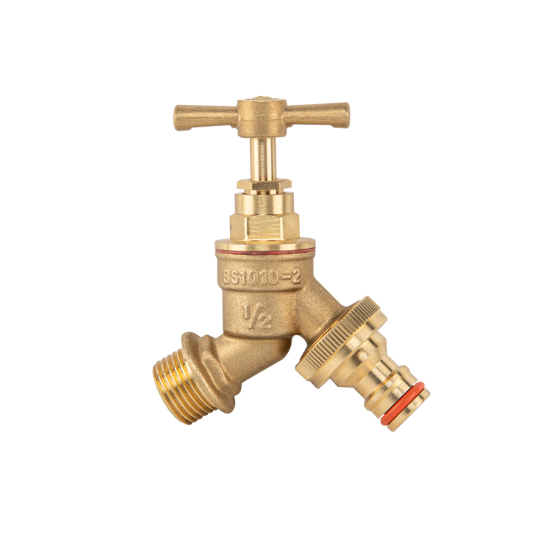 Čiaupas su 1/2 colio GZ vožtuvu, 3/4 colio GZ išleidimo anga su greito prijungimo jungtimi -BR-KCR1234