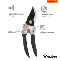 V-SERIJOS-P pavarų genėtuvas, kertamasis peilis, SK5 plienas -KT-V1024