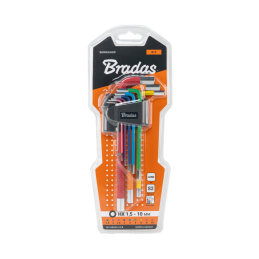 Šešiakampių šešiakampių raktų rinkinys 1,5–10 mm, 9 vnt. -DIY-HKH42-LO/B