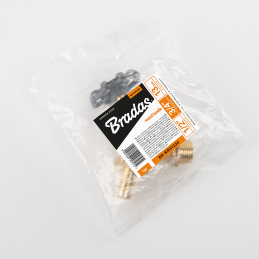 Maišytuvas su vožtuvu GZ 1/2" x GZ 3/4" ir žarnos jungtimi 13 mm, apvali rankena -BR-KRH1234