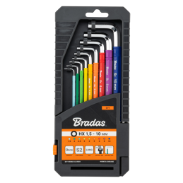 Šešiakampių raktų su rutuliniu antgaliu rinkinys HX 1,5-10 mm, 9 vnt. -DIY-HKB62-LO/BOX