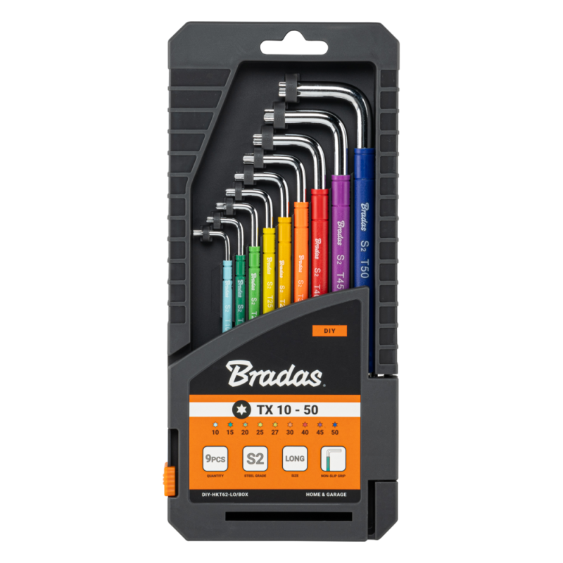 TORX TX 10-50 raktų rinkinys, 9 vnt. -DIY-HKT62-LO/BOX