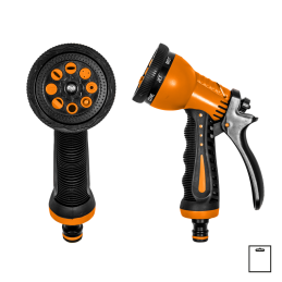 BLACK LINE ZEBRA 7 funkcijų metalinis pistoletas -ECO-7203K