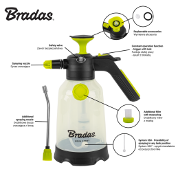 AQUA SPRAY CLEAR 2L slėginis purkštuvas šoniniam užpildymui -AS0200CL/SF