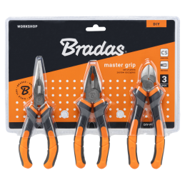 MASTER GRIP replių rinkinys, 3 dalys, nikeliuotos -DIY-PL12/1SET