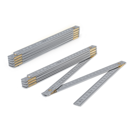 ALIUMINIO sulankstoma liniuotė 2 m -DIY-MFA21SI/S