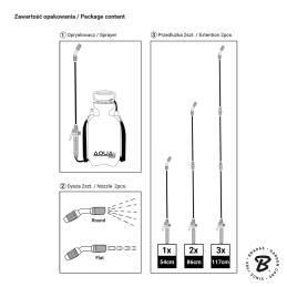 Slėginis purkštuvas „AQUA SPRAY“ 3 l -AS0300