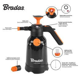 Slėginis putų generatorius su šoniniu užpildu FOAM SPRAY 2L -AS0200F/SF