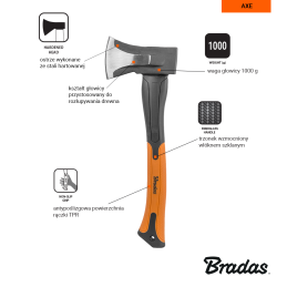 STIKLO PLUOŠTO 1000 g skaldymo kirvis -KT-SF2100