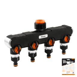 BLACK LINE 4 padėčių kolektorius GW 1"-3/4" su HEAVY DUTY vožtuvais -ECO-PWB3044