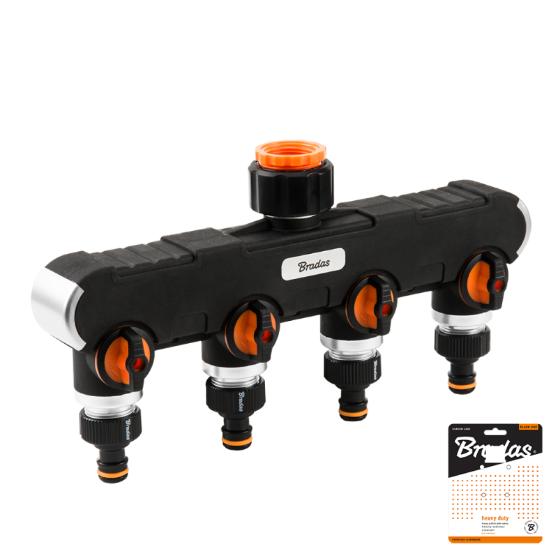 BLACK LINE 4 padėčių kolektorius GW 1"-3/4" su HEAVY DUTY vožtuvais -ECO-PWB3044